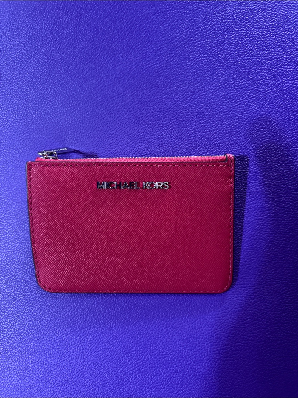 Michael Kors Coin Zip Card Case in RED